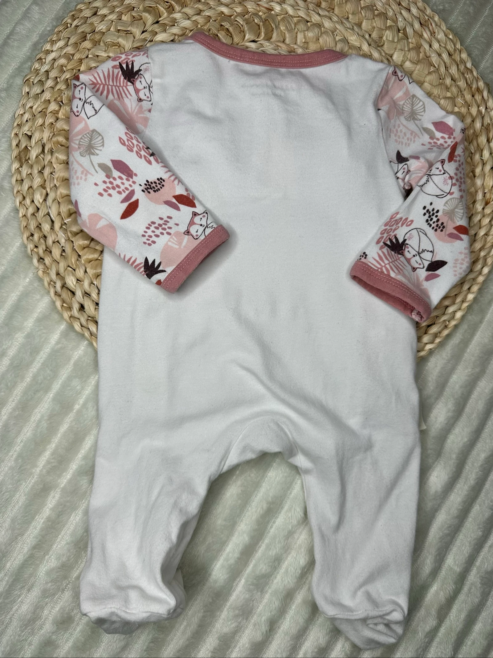 Pyjama een stuk Petit Béguin roze wit 3 maanden – photo 6
